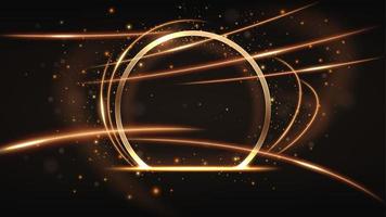 Luxury golden ring light background, Widescreen Vector Illustration  13964338 Vector Art at Vecteezy