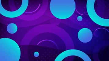 Elegant futuristic background. Neon circles and gradient circles. Widescreen Vector Illustration