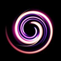 Rotating Multicolor Swirl Lights, isolated and easy to edit. Vector Illustration