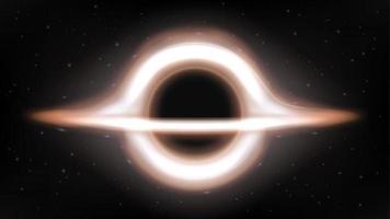 Gargantua Black Hole, Space Concept. Vector Illustration