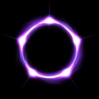 Abstract Glowing Circle, Elegant Illuminated Light ring. Vector Illustration