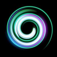 Rotating Multicolor Swirl Lights, isolated and easy to edit. Vector Illustration