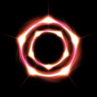 círculo brillante abstracto, elegante anillo de luz iluminada. ilustración vectorial vector