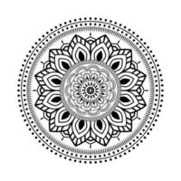 mandala, garabatos de plantilla de patrón de mandala, patrones de adorno redondo para henna, mehndi, tatuaje, página de libro para colorear vector