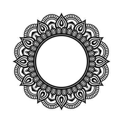 Mandala, Mandala pattern Stencil doodles, Round ornament patterns for Henna, Mehndi, Tattoo, Coloring book page