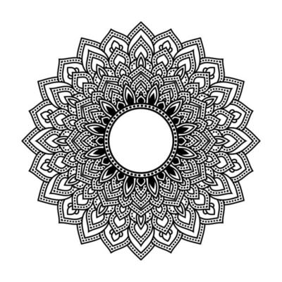Mandala, Mandala pattern Stencil doodles, Round ornament patterns for Henna, Mehndi, Tattoo, Coloring book page