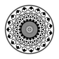 mandala, garabatos de plantilla de patrón de mandala, patrones de adorno redondo para henna, mehndi, tatuaje, página de libro para colorear vector