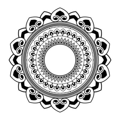 Mandala, Mandala pattern Stencil doodles, Round ornament patterns for Henna, Mehndi, Tattoo, Coloring book page