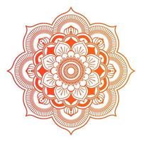 Gradient color mandala on white isolated background, Mandala with floral patterns. Ornaments vector