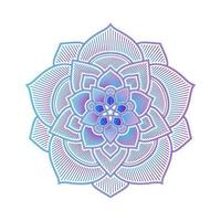 Gradient color mandala on white isolated background, Mandala with floral patterns. Ornaments vector