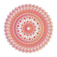Gradient color mandala on white isolated background, Mandala with floral patterns. Ornaments vector