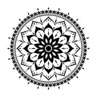 mandala, garabatos de plantilla de patrón de mandala, patrones de adorno redondo para henna, mehndi, tatuaje, página de libro para colorear vector