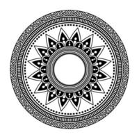 Mandala, Mandala pattern Stencil doodles, Round ornament patterns for Henna, Mehndi, Tattoo, Coloring book page vector