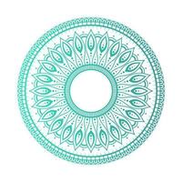 mandala de color degradado sobre fondo blanco aislado, mandala con motivos florales. adornos vector