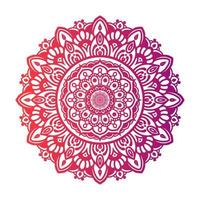 Gradient color mandala on white isolated background, Mandala with floral patterns. Ornaments vector