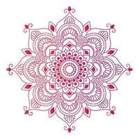Gradient color mandala on white isolated background, Mandala with floral patterns. Ornaments vector