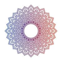Gradient color mandala on white isolated background, Mandala with floral patterns. Ornaments vector