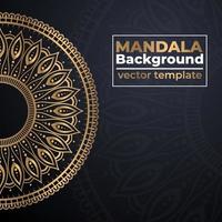 Abstract gold luxury mandala background vector illustration template, Circular ornamental arabesque pattern for print, poster, cover, brochure, flyer