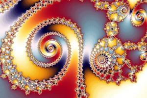 3D-Illustration of a beautiful zoom into the infinite mathematical mandelbrot set fractal. photo