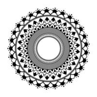 mandala, garabatos de plantilla de patrón de mandala, patrones de adorno redondo para henna, mehndi, tatuaje, página de libro para colorear vector