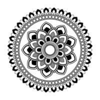 Mandala, Mandala pattern Stencil doodles, Round ornament patterns for Henna, Mehndi, Tattoo, Coloring book page vector