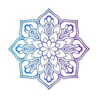 Gradient color mandala on white isolated background, Mandala with floral patterns. Ornaments vector