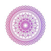 Gradient color mandala on white isolated background, Mandala with floral patterns. Ornaments vector
