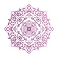 Gradient color mandala on white isolated background, Mandala with floral patterns. Ornaments vector