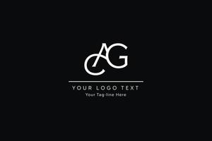 diseño de logotipo de letra ag. Ilustración de vector de icono de letras ag modernas creativas.