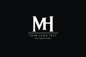 diseño del logotipo de la letra hm. ilustración de vector de icono de letras hm modernas creativas.