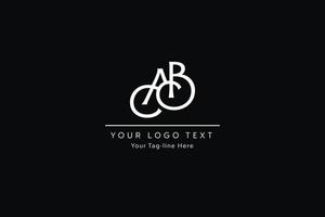 diseño de logotipo de letra ab. ilustración de vector de icono de letras ab moderno creativo.