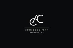 diseño del logotipo de la letra ac. ilustración de vector de icono de letras ac moderno creativo.