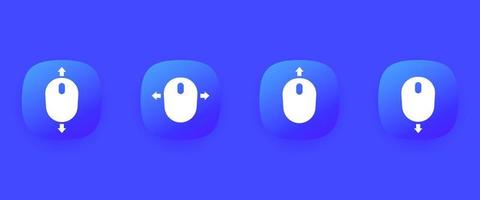 scroll with mouse vector icons for web
