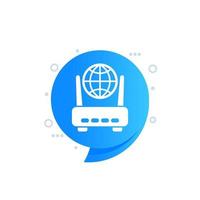 router or internet modem vector icon