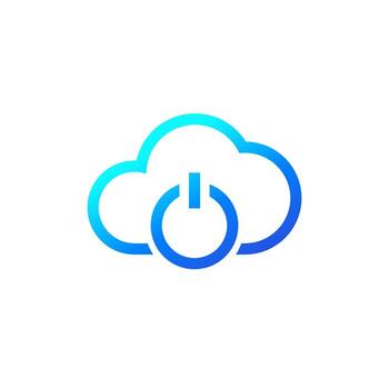 icono de nube y apagado para web y aplicaciones vector