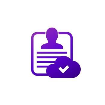 account backup in cloud icon vector