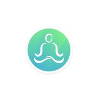 yoga logo icon for apps, vector