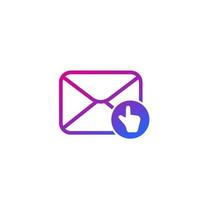 Mail and touch gesture icon vector