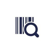 barcode identify or search icon vector