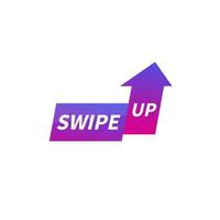 Swipe up vector icon with arrow