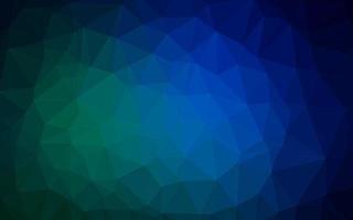 Dark Blue, Green vector shining triangular pattern.