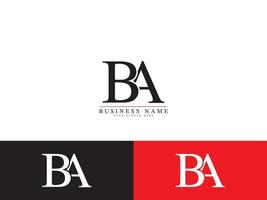 diseño de imagen vectorial de icono de logotipo de letra ba ab para todo tipo de uso vector