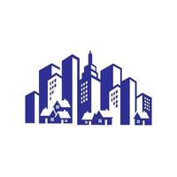 Cityscape design corporation of buildings Logo for Real estate business company vector