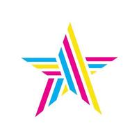 decorative and creative abstract star logo vector icon concept illustration