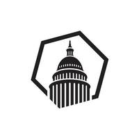 Premium Creative Landmark Capitol building logo vector design Iconic illustrations