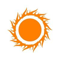 Sun logo icon vector illustration a Sunshine element of yellow sun burst star symbol