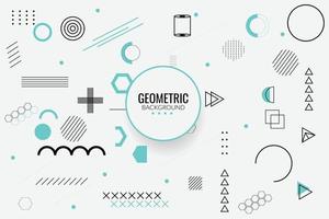 formas geométricas. diseño de memphis, elementos retro para web, vintage, publicidad, banner comercial, vector