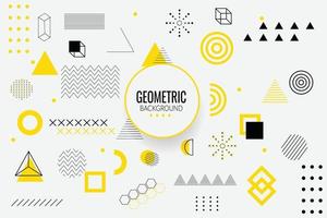 formas geométricas. diseño de memphis, elementos retro para web, vintage, publicidad, banner comercial, vector