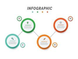 visualización de datos comerciales. diagrama del proceso. elementos abstractos de gráfico, diagrama con 4 pasos, opciones, partes o procesos. infografía de plantilla de negocio vectorial, diseño, vector, vector