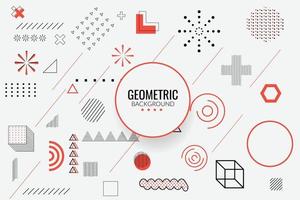 formas geométricas. diseño de memphis, elementos retro para web, vintage, publicidad, banner comercial, vector